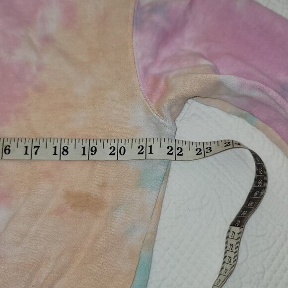 670. Exist Long Sleeve Hoodie Tie Dye Rainbow Colors Sz S - Picture 3 of 6